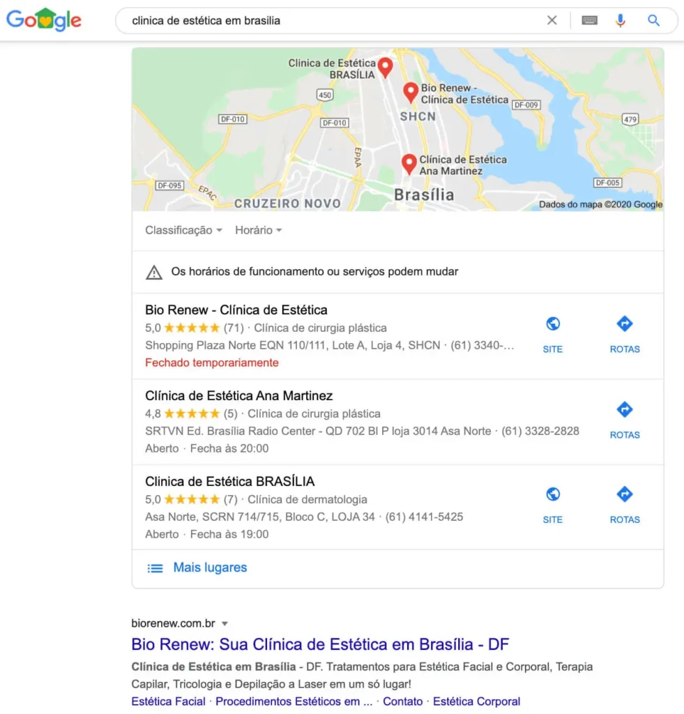 Estudo de Caso - Clínica de Estética - Posicionamento