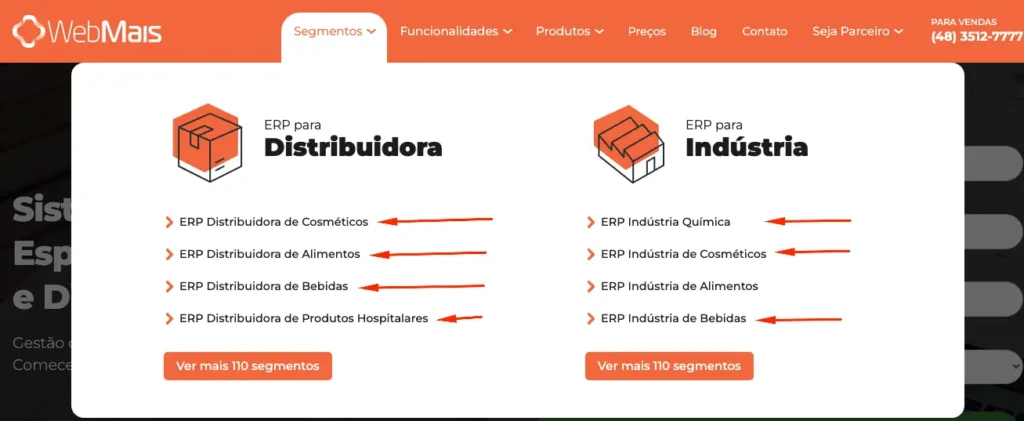 Estudo de Caso - Webmais Sistemas - ERP para Indústrias e Distribuidores- Palavras-chave em Foco de SEO e GEO