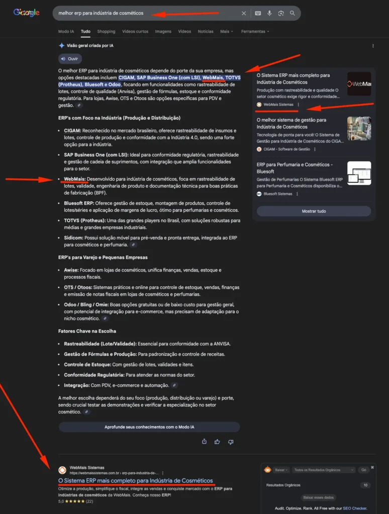 Estudo de Caso - Webmais Sistemas - Melhor ERP para Indústria de Cosméticos